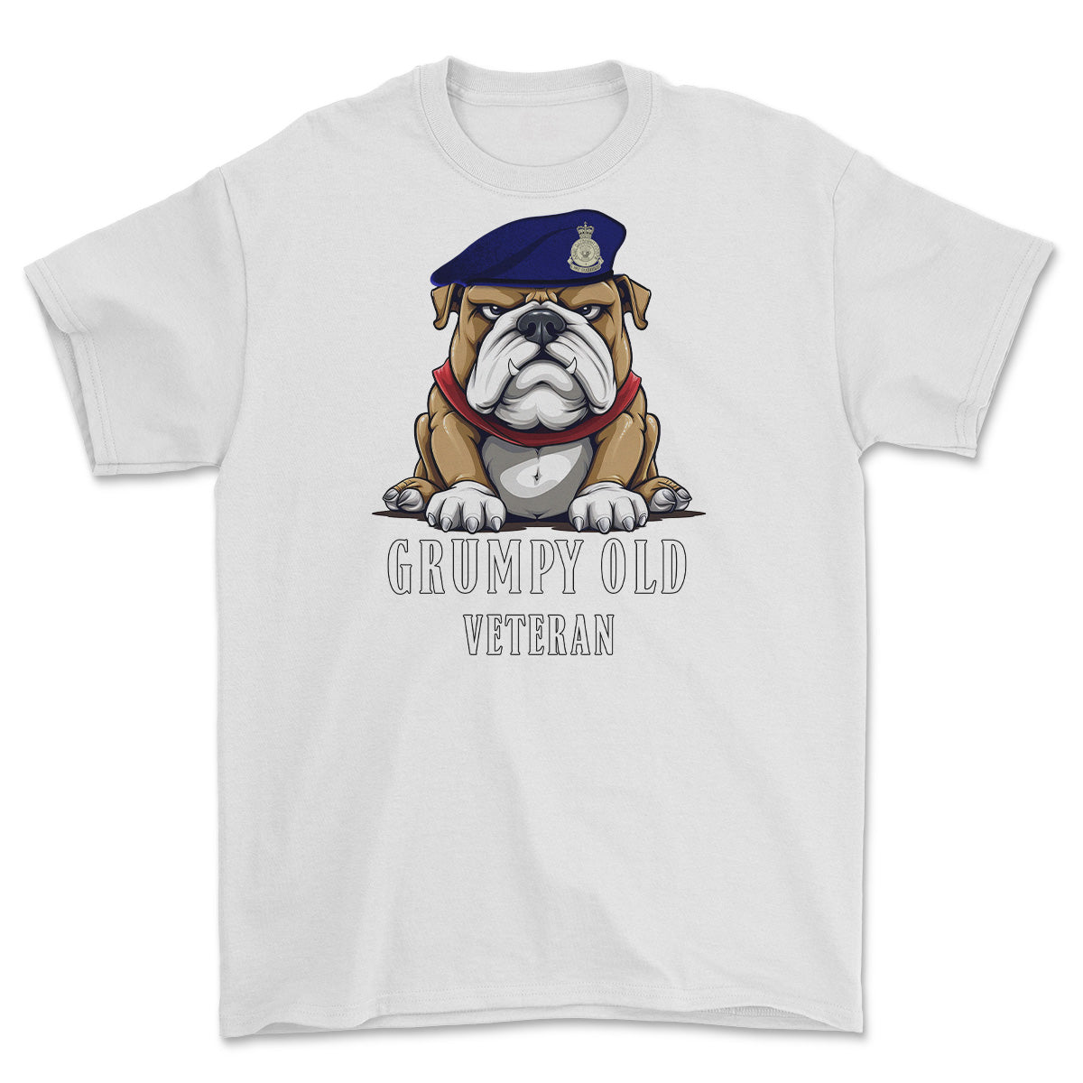 Grumpy Old Army Catering Corps ACC Veteran Printed T-Shirt - White