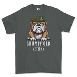 Grumpy Green Howards Veteran Printed T-Shirt - Charcoal