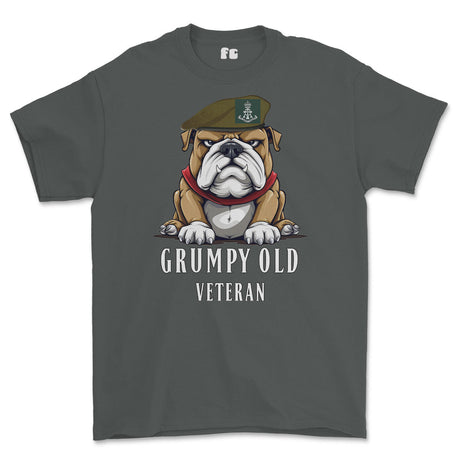 Grumpy Green Howards Veteran Printed T-Shirt - Charcoal