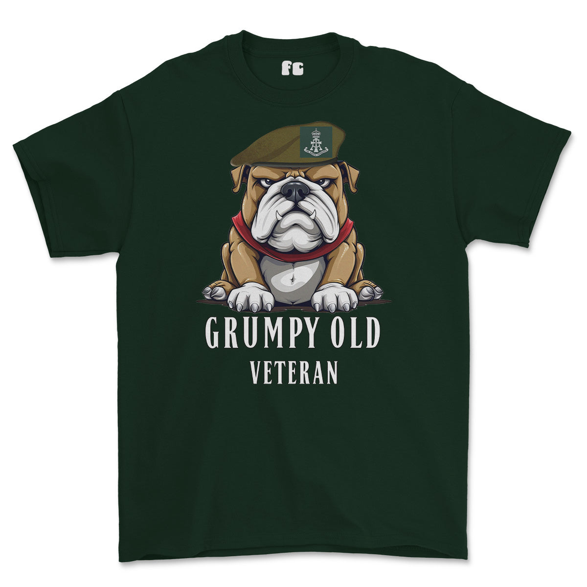 Grumpy Green Howards Veteran Printed T-Shirt - Green