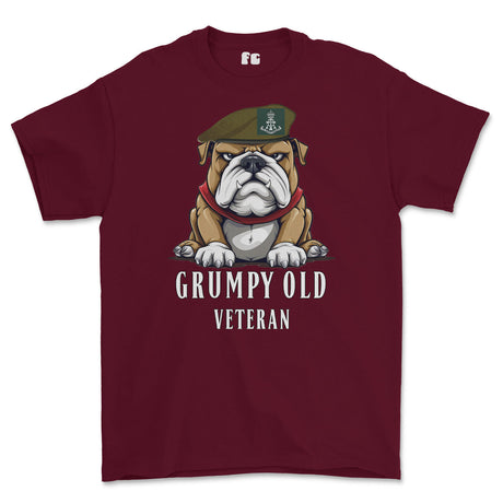 Grumpy Green Howards Veteran Printed T-Shirt - Maroon