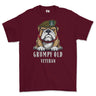 Grumpy Green Howards Veteran Printed T-Shirt - Maroon