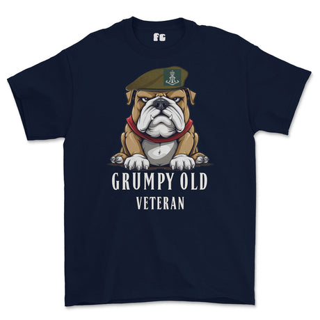 Grumpy Green Howards Veteran Printed T-Shirt - Navy Blue