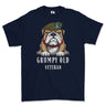 Grumpy Green Howards Veteran Printed T-Shirt - Navy Blue