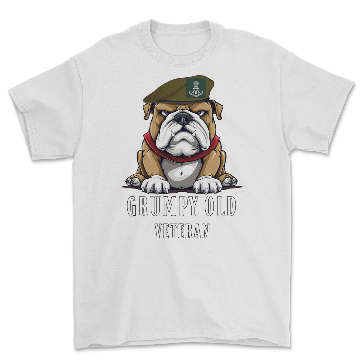 Grumpy Green Howards Veteran Printed T-Shirt - White