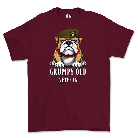 Grumpy Old Grenadier Guards Veteran Printed T-Shirt - Maroon