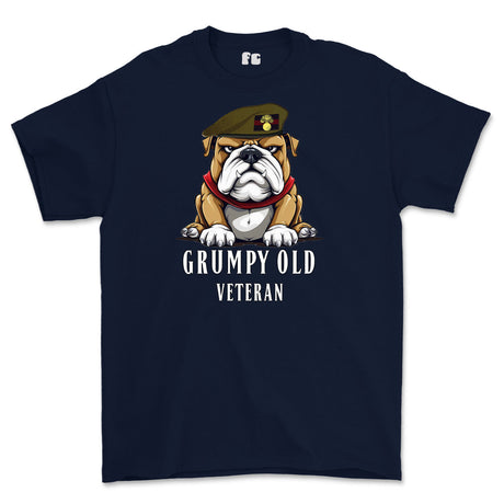 Grumpy Old Grenadier Guards Veteran Printed T-Shirt - Navy Blue