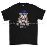 Grumpy Old Blues And Royals Veteran Printed T-Shirt - Black