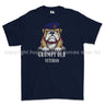 Grumpy Old Blues And Royals Veteran Printed T-Shirt - Navy Blue