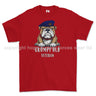 Grumpy Old Blues And Royals Veteran Printed T-Shirt - Red