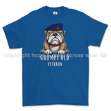 Grumpy Old Blues And Royals Veteran Printed T-Shirt - Royal Blue