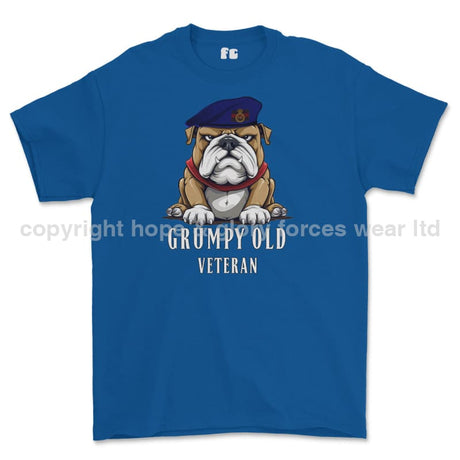 Grumpy Old Blues And Royals Veteran Printed T-Shirt - Royal Blue