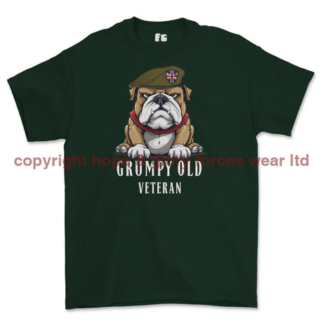 Grumpy Old British Veteran Printed T-Shirt - Commando Green