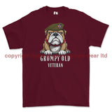 Grumpy Old British Veteran Printed T-Shirt - Maroon