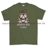 Grumpy Old British Veteran Printed T-Shirt - Military Green