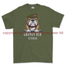Grumpy Old British Veteran Printed T-Shirt - Military Green