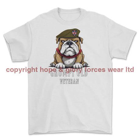 Grumpy Old British Veteran Printed T-Shirt - White