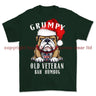 Grumpy Old British Veteran Christmas Printed T-Shirt - Commando Green