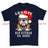 Grumpy Old British Veteran Christmas Printed T-Shirt - Navy Blue