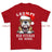 Grumpy Old British Veteran Christmas Printed T-Shirt - Red