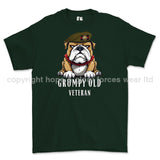 Grumpy Old Coldstream Guards Veteran Printed T-Shirt - Commando Green