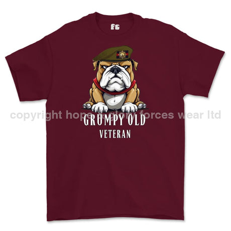Grumpy Old Coldstream Guards Veteran Printed T-Shirt - Maroon
