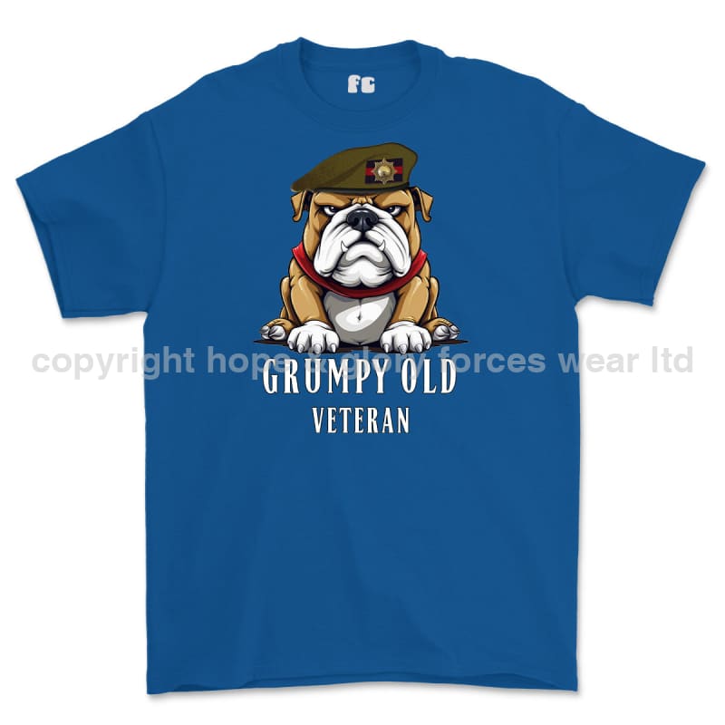 Grumpy Old Coldstream Guards Veteran Printed T-Shirt - Royal Blue