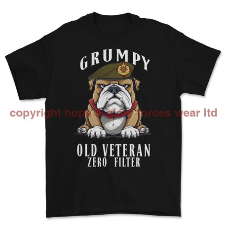 Grumpy Old Duke of Lancaster's Regiment Veteran Printed T-Shirt - Black