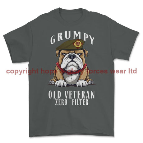 Grumpy Old Duke of Lancaster's Regiment Veteran Printed T-Shirt - Charcoal