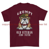 Grumpy Old Duke of Lancaster's Regiment Veteran Printed T-Shirt - Maroon