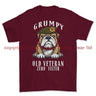 Grumpy Old Duke of Lancaster's Regiment Veteran Printed T-Shirt - Maroon