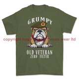 Grumpy Old Duke of Lancaster's Regiment Veteran Printed T-Shirt - Military Green