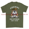 Grumpy Old Duke of Lancaster's Regiment Veteran Printed T-Shirt - Military Green