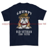 Grumpy Old Duke of Lancaster's Regiment Veteran Printed T-Shirt - Navy Blue