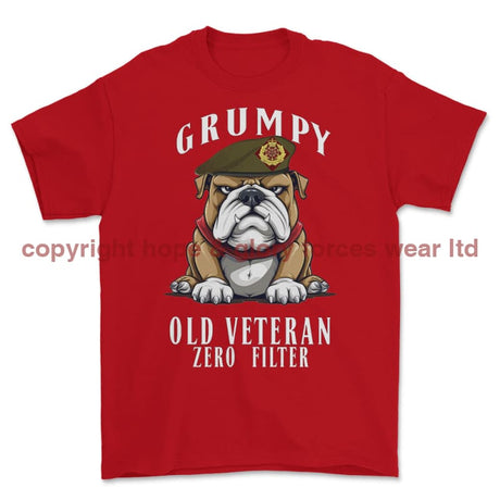 Grumpy Old Duke of Lancaster's Regiment Veteran Printed T-Shirt - Red