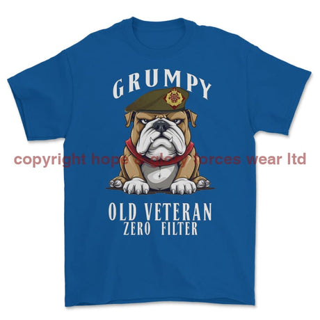 Grumpy Old Duke of Lancaster's Regiment Veteran Printed T-Shirt - Royal Blue