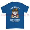 Grumpy Old Duke of Lancaster's Regiment Veteran Printed T-Shirt - Royal Blue