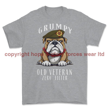 Grumpy Old Duke of Lancaster's Regiment Veteran Printed T-Shirt - Sports Grey