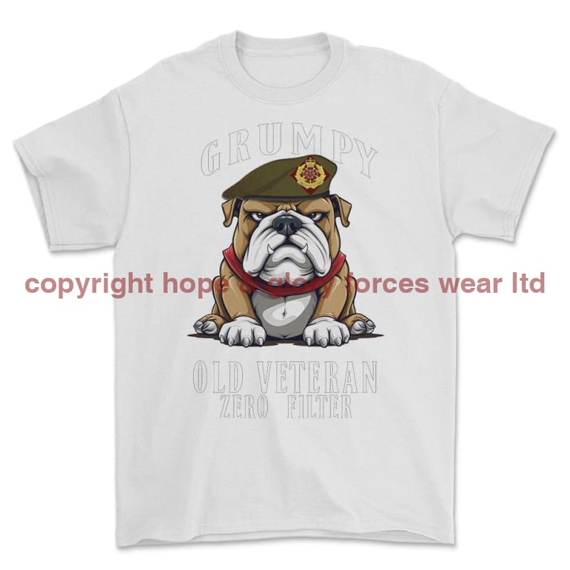 Grumpy Old Duke of Lancaster's Regiment Veteran Printed T-Shirt - White