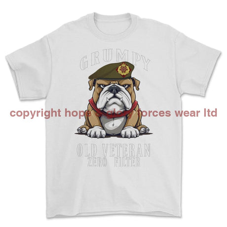 Grumpy Old Duke of Lancaster's Regiment Veteran Printed T-Shirt - White