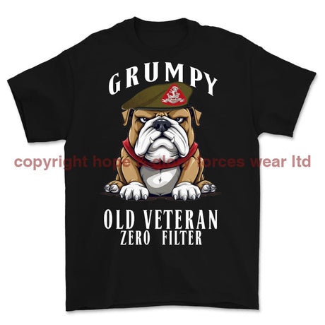 Grumpy Old Duke Of Wellington's Regiment Veteran Printed T-Shirt - Black