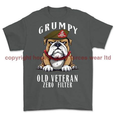 Grumpy Old Duke Of Wellington's Regiment Veteran Printed T-Shirt - Charcoal