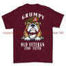Grumpy Old Duke Of Wellington's Regiment Veteran Printed T-Shirt - Maroon