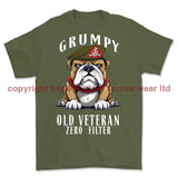 Grumpy Old Duke Of Wellington's Regiment Veteran Printed T-Shirt - Military Green