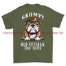 Grumpy Old Duke Of Wellington's Regiment Veteran Printed T-Shirt - Military Green