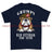 Grumpy Old Duke Of Wellington's Regiment Veteran Printed T-Shirt - Navy Blue
