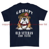 Grumpy Old Duke Of Wellington's Regiment Veteran Printed T-Shirt - Navy Blue