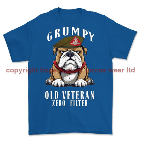 Grumpy Old Duke Of Wellington's Regiment Veteran Printed T-Shirt - Royal Blue