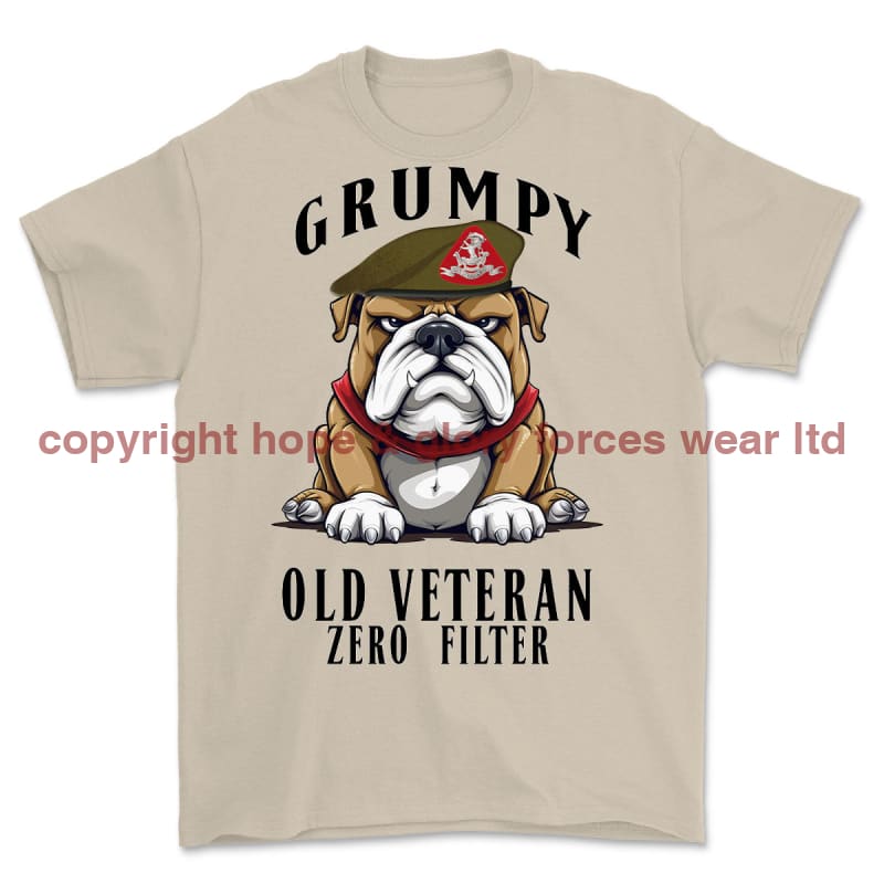 Grumpy Old Duke Of Wellington's Regiment Veteran Printed T-Shirt - Sand