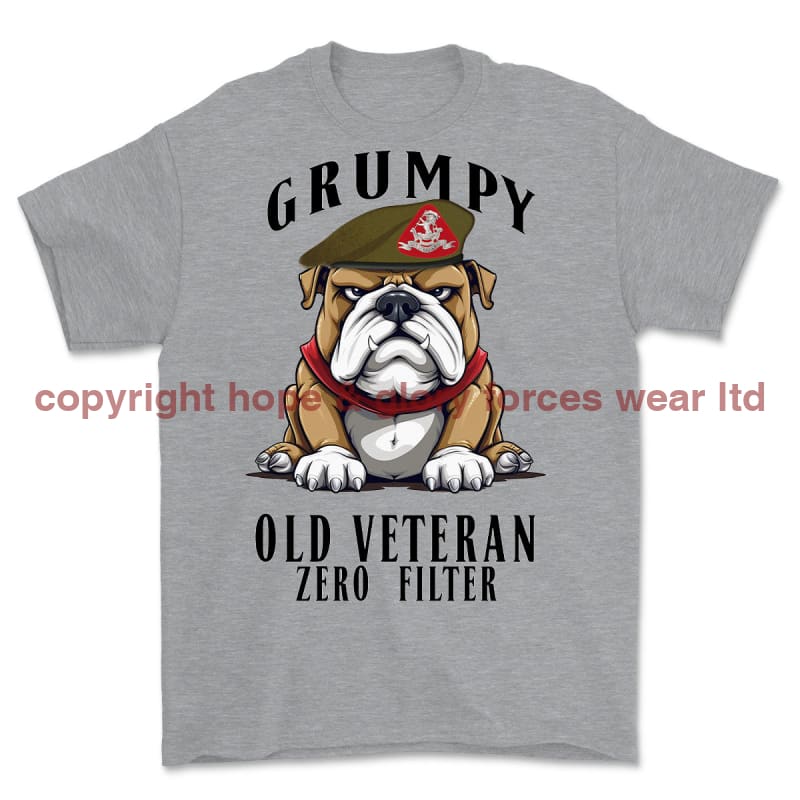 Grumpy Old Duke Of Wellington's Regiment Veteran Printed T-Shirt - Sports Grey